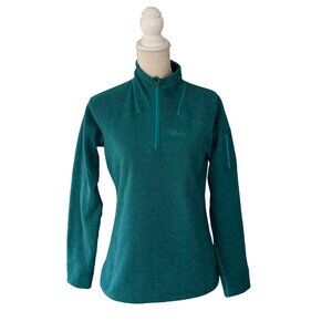 Rab women's Eclipse Polartec Fleece Pullover Sweatshirt blue green teal M medium